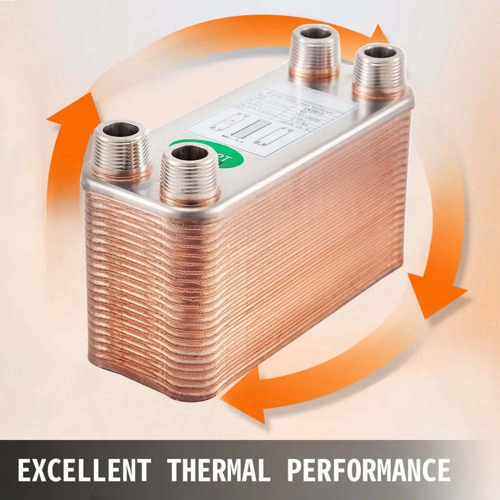 EATB12 - Compact 40-Plate 316L Stainless Steel Heat Exchanger for Efficient Heating