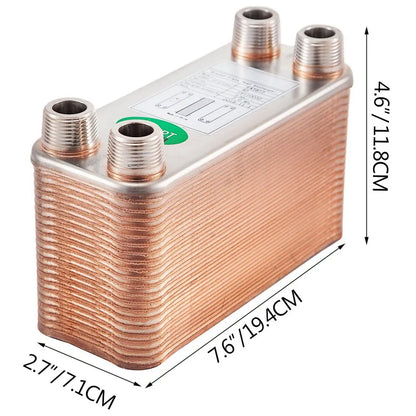 EATB12 - Compact 40-Plate 316L Stainless Steel Heat Exchanger for Efficient Heating