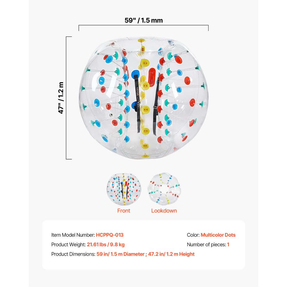 HCPPQ-013 - 1.5m Durable Inflatable Bumper Ball for Outdoor Fun