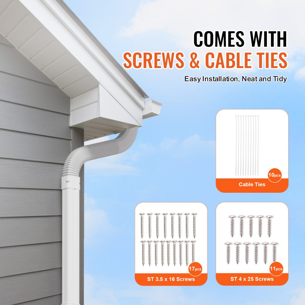 1100061669 - Durable 15.8Ft PVC Mini Split Line Set Cover, Easy Install