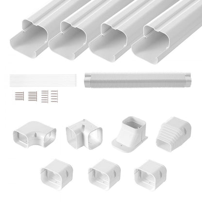 1100061669 - Durable 15.8Ft PVC Mini Split Line Set Cover, Easy Install