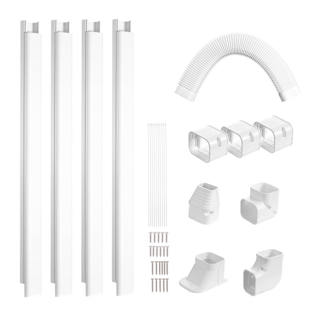 1100061669 - Durable 15.8Ft PVC Mini Split Line Set Cover, Easy Install