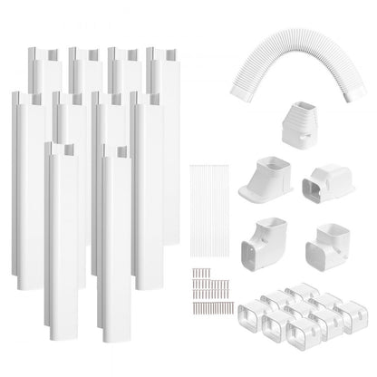 1100061670 - 3" x 17.7Ft PVC Mini Split Line Set Cover Kit