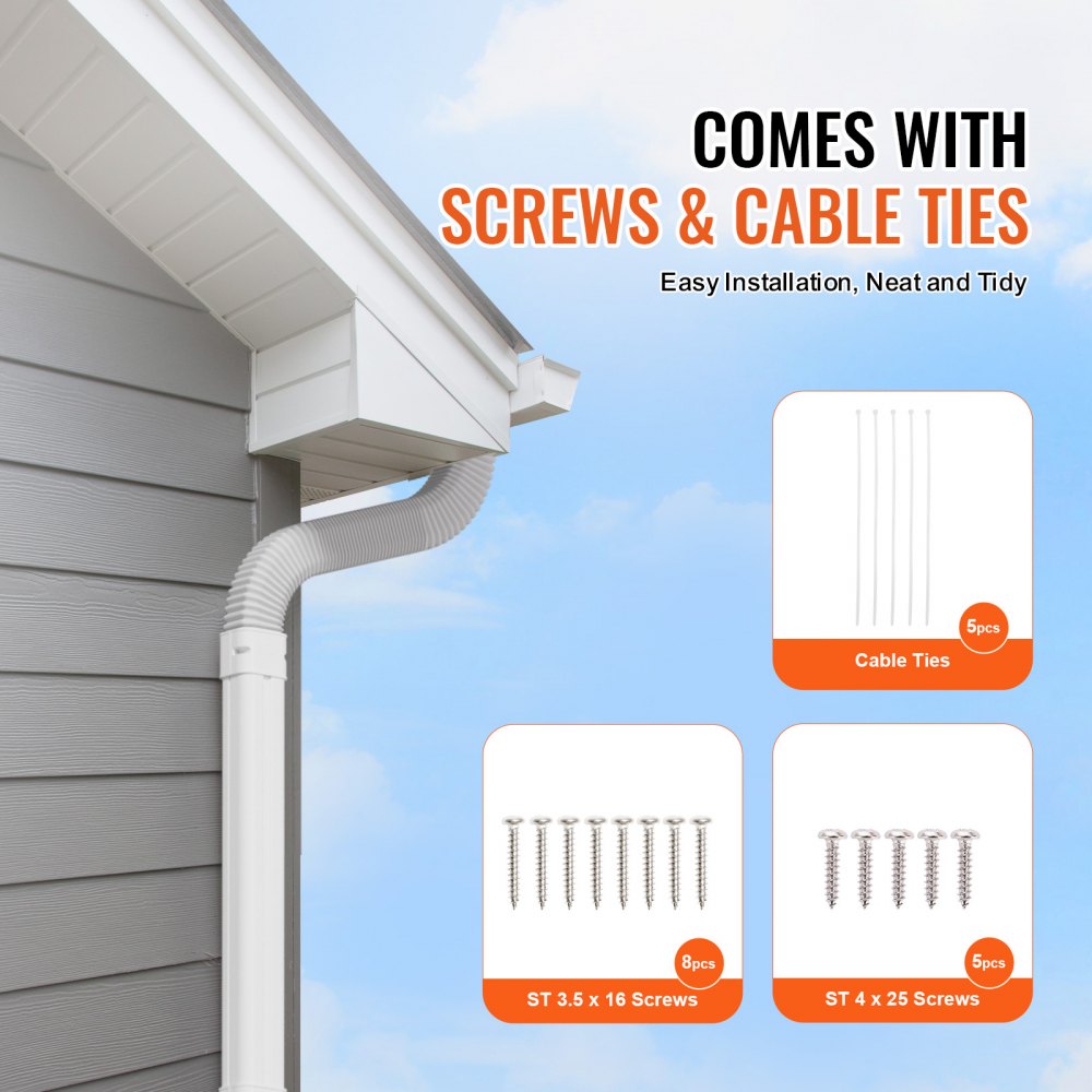 1100061667 - VEVOR Durable PVC Mini Split Cover, 7.4FT for Air Systems