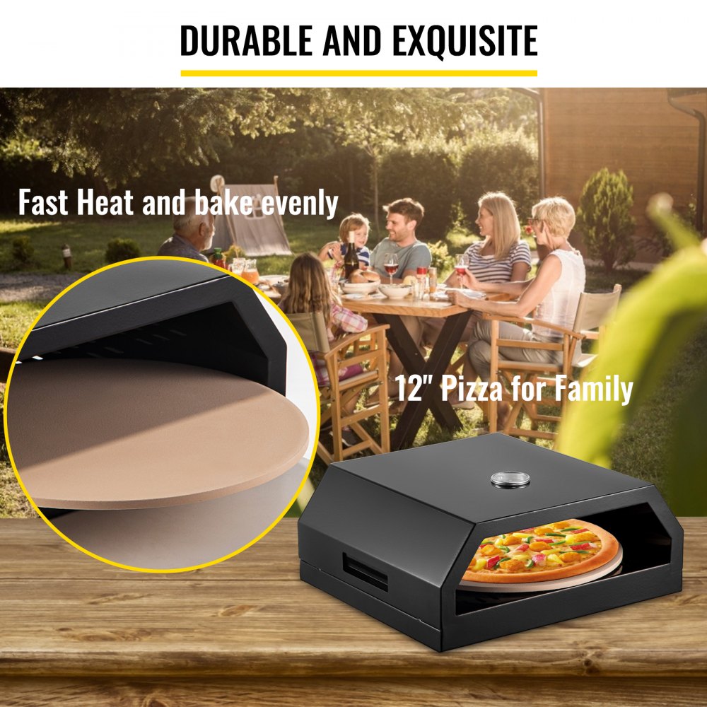 BLACK-1 - Portable Stainless Steel Pizza Oven for Outdoor Cooking