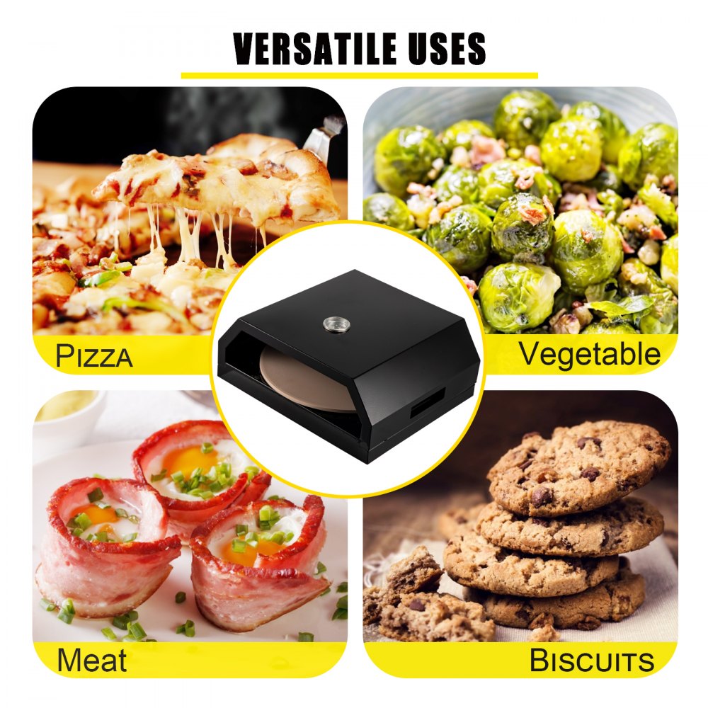 BLACK-1 - Portable Stainless Steel Pizza Oven for Outdoor Cooking