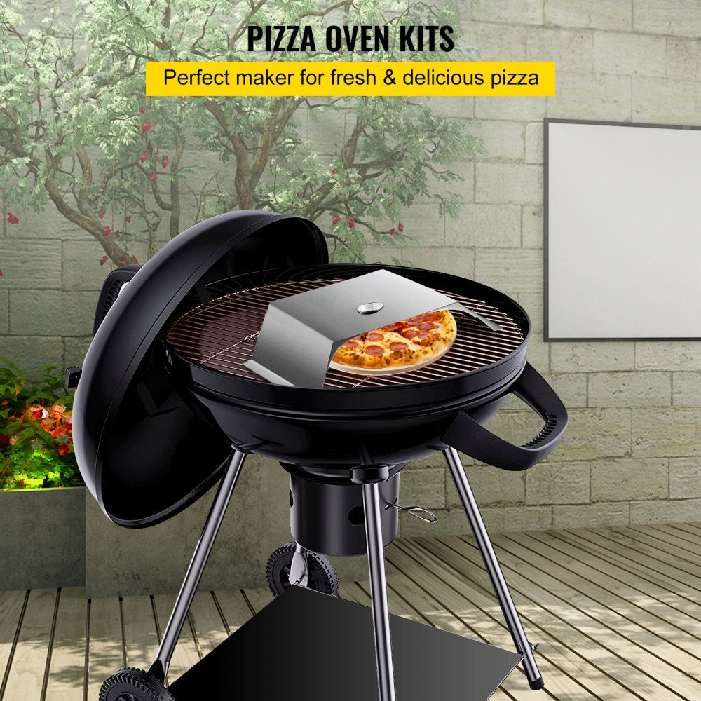 PSKL20X15.3X3.5 - VEVOR Stainless Steel Pizza Oven Kit for Charcoal Grills