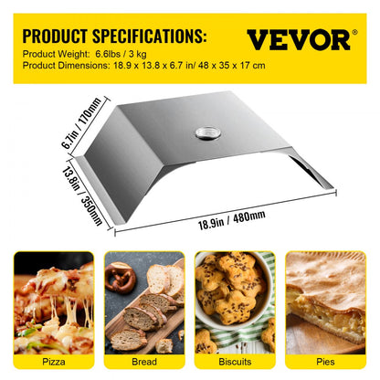 PSKL20X15.3X3.5 - VEVOR Stainless Steel Pizza Oven Kit for Charcoal Grills
