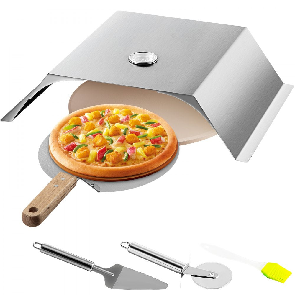 PSKL20X15.3X3.5 - VEVOR Stainless Steel Pizza Oven Kit for Charcoal Grills