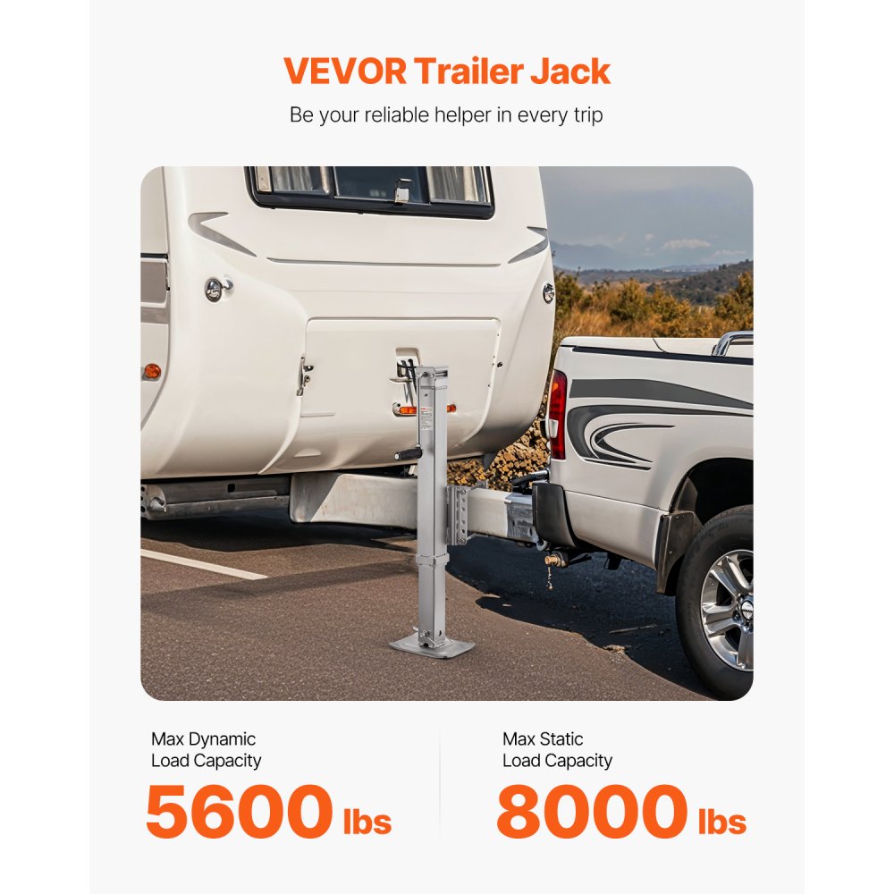 721100 - Heavy-Duty 28.5" Trailer Jack with 8000 lbs Capacity