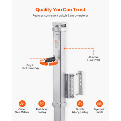 721100 - Heavy-Duty 28.5" Trailer Jack with 8000 lbs Capacity