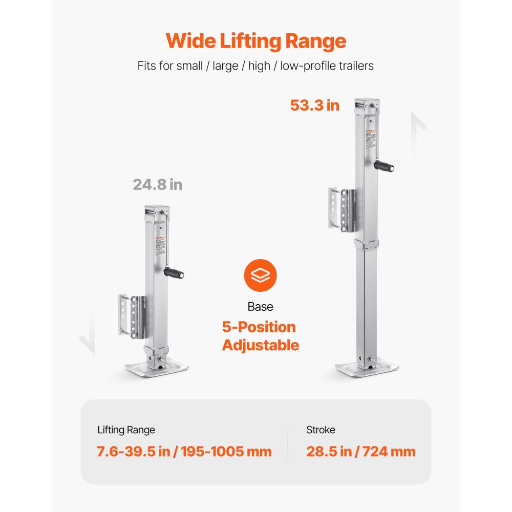 721100 - Heavy-Duty 28.5" Trailer Jack with 8000 lbs Capacity