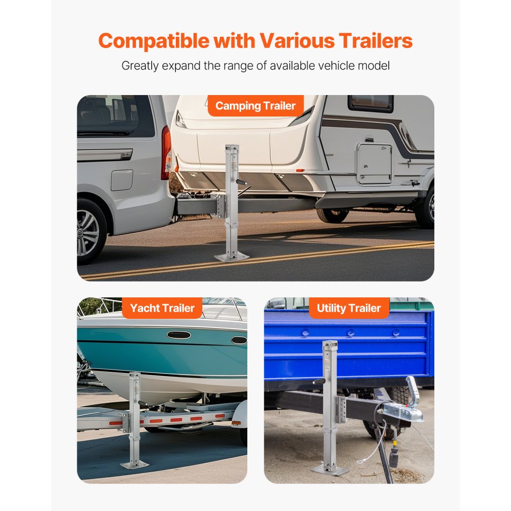 721100 - Heavy-Duty 28.5" Trailer Jack with 8000 lbs Capacity