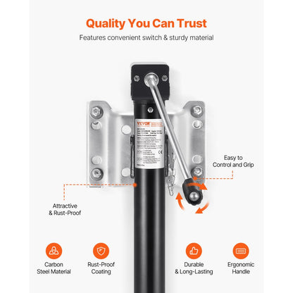 TJBP5002SB-HEX - Heavy-Duty Carbon Steel Trailer Jack with 14.3" Lift
