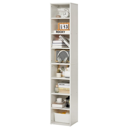 GS8-Z - 8-Tier Adjustable Bookcase, 0.6in Thick Shelves, Stylish & Sturdy