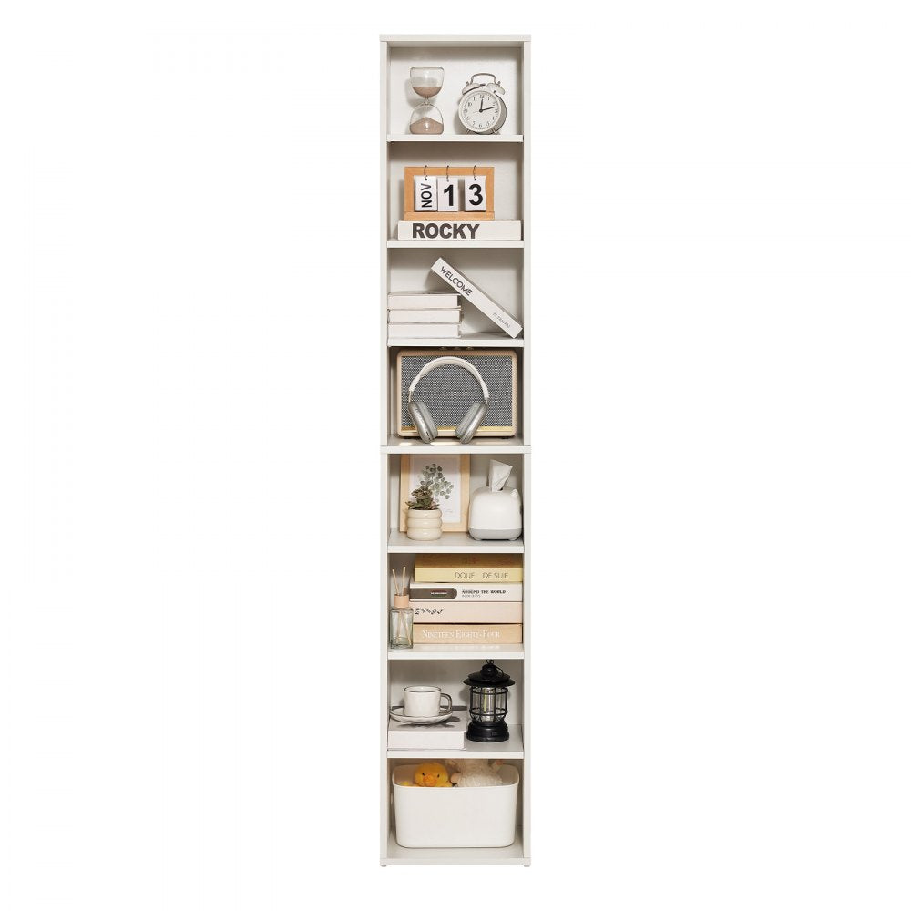 GS8-Z - 8-Tier Adjustable Bookcase, 0.6in Thick Shelves, Stylish & Sturdy