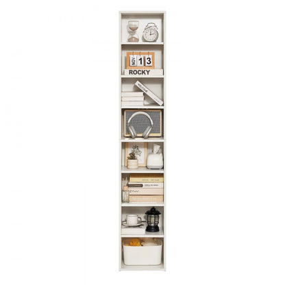 GS8-Z - 8-Tier Adjustable Bookcase, 0.6in Thick Shelves, Stylish & Sturdy