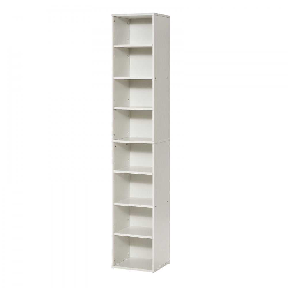 GS8-Z - 8-Tier Adjustable Bookcase, 0.6in Thick Shelves, Stylish & Sturdy