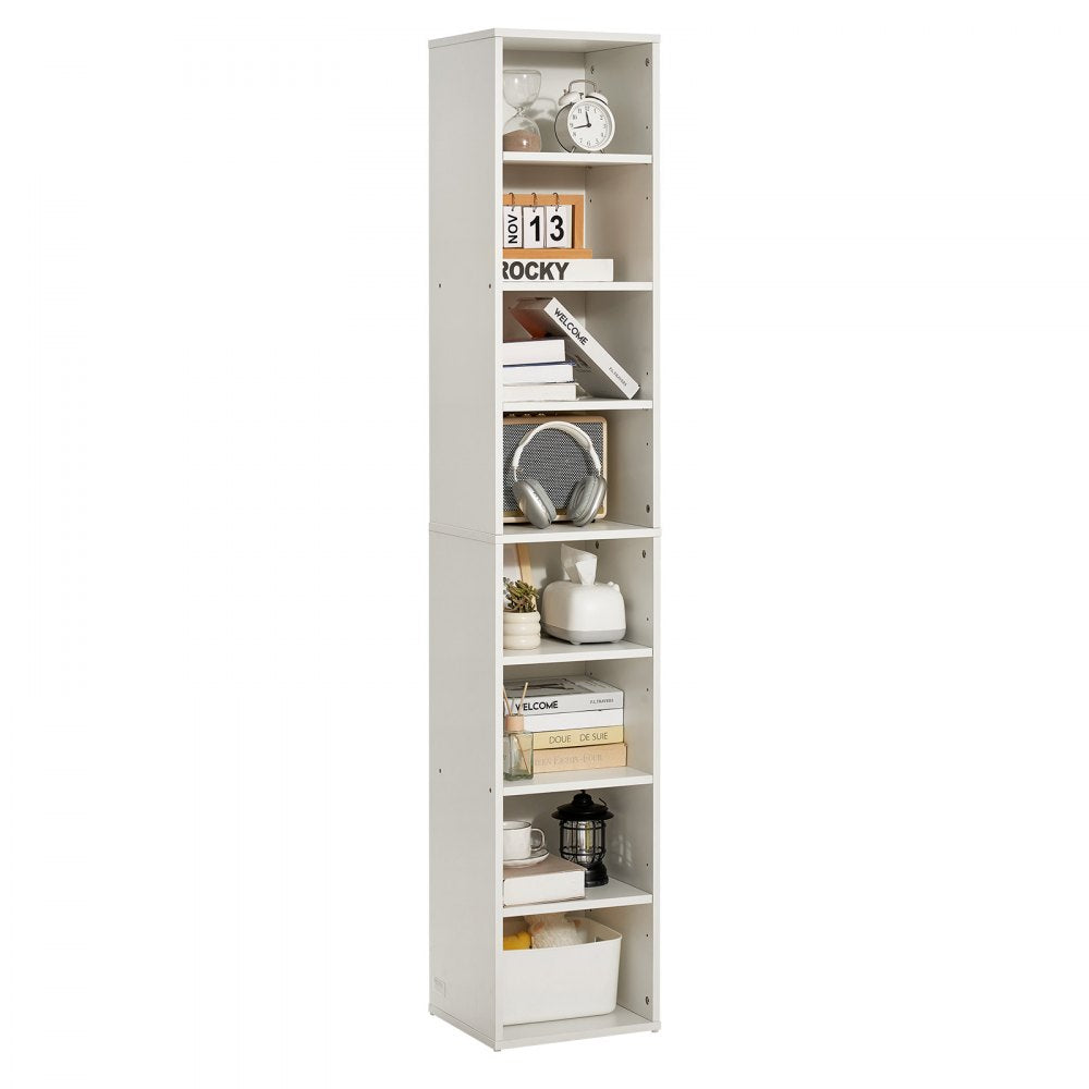 GS8-Z - 8-Tier Adjustable Bookcase, 0.6in Thick Shelves, Stylish & Sturdy