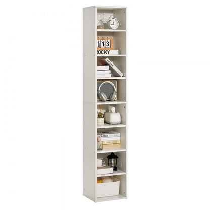 GS8-Z - 8-Tier Adjustable Bookcase, 0.6in Thick Shelves, Stylish & Sturdy