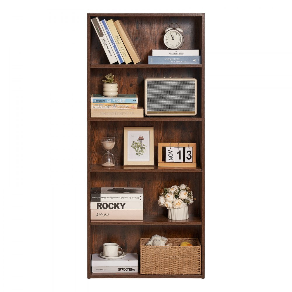 GS5-Z - 5-Tier Adjustable Bookshelf for Space Optimization, 23.5 x 9.3 x 53 in