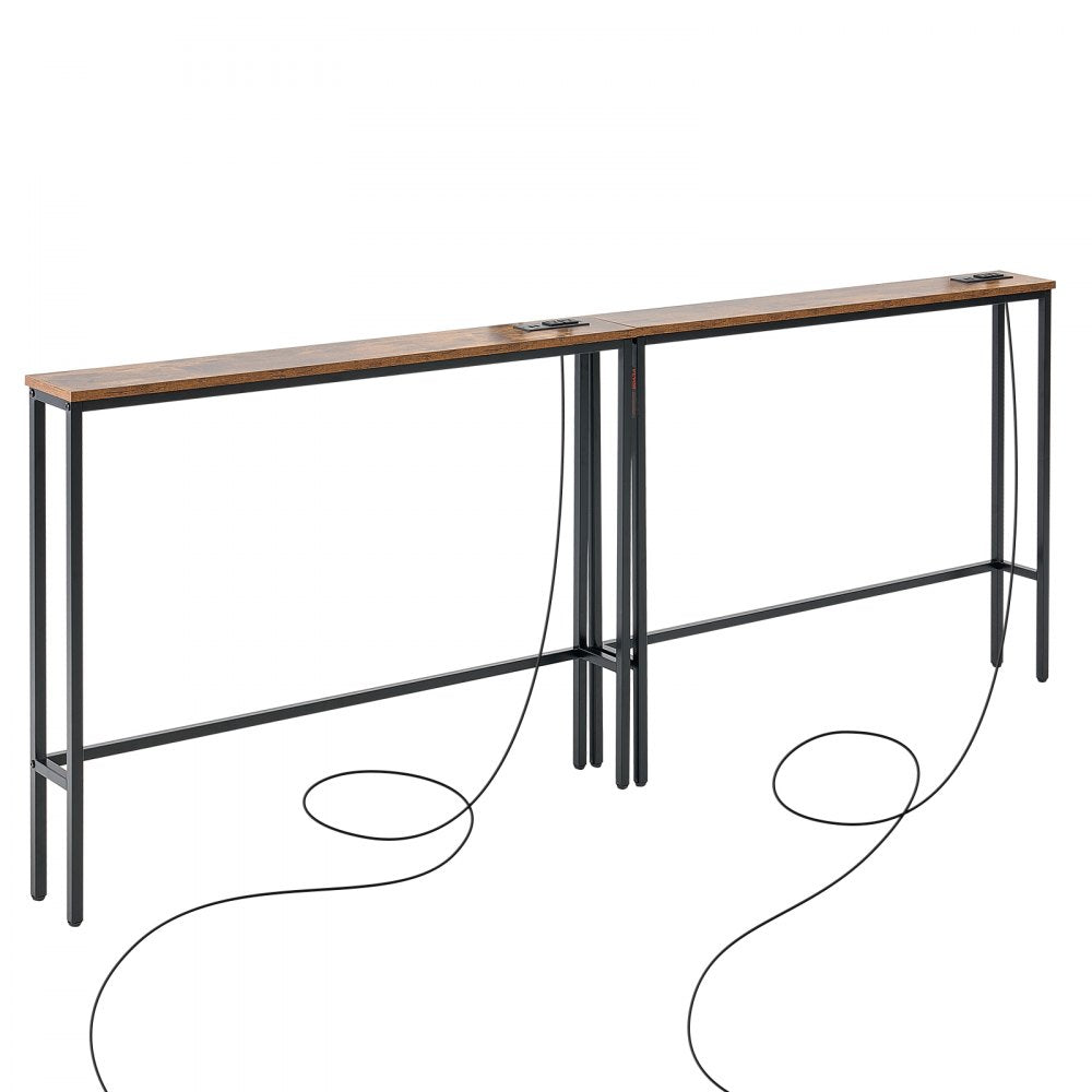 YJXXGZ-002 - 78.7" Wide Console Table with Outlets & Adjustable Feet