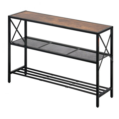 YJXXGZ-006 - 41.7" Narrow Console Table with Metal Frame & Vintage Style