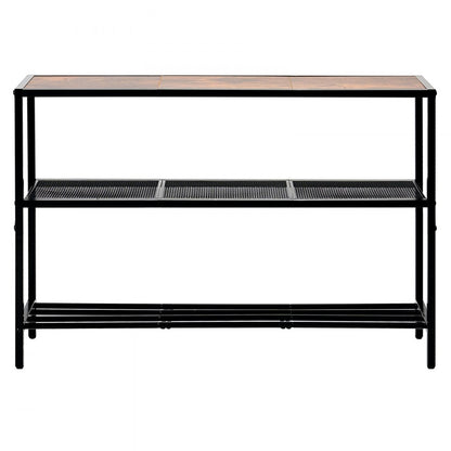 YJXXGZ-006 - 41.7" Narrow Console Table with Metal Frame & Vintage Style