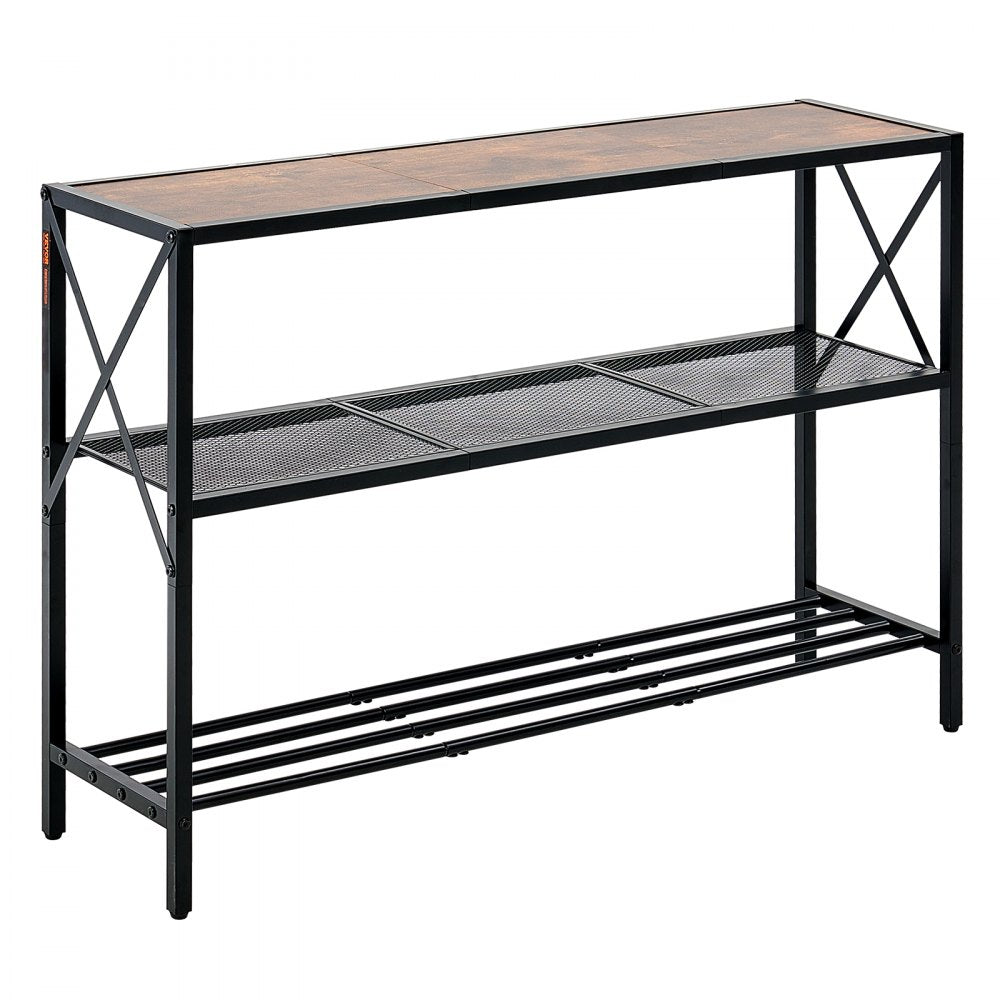 YJXXGZ-006 - 41.7" Narrow Console Table with Metal Frame & Vintage Style