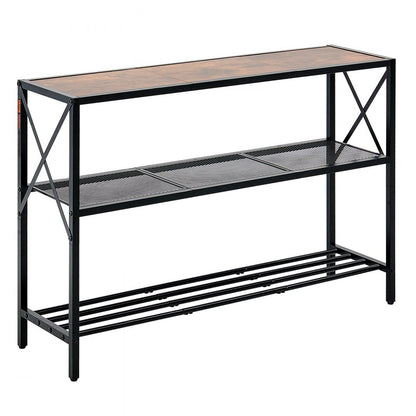 YJXXGZ-006 - 41.7" Narrow Console Table with Metal Frame & Vintage Style