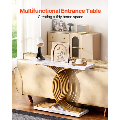 YJXXGZ-003 - 39.4" Gold Console Table for Narrow Spaces