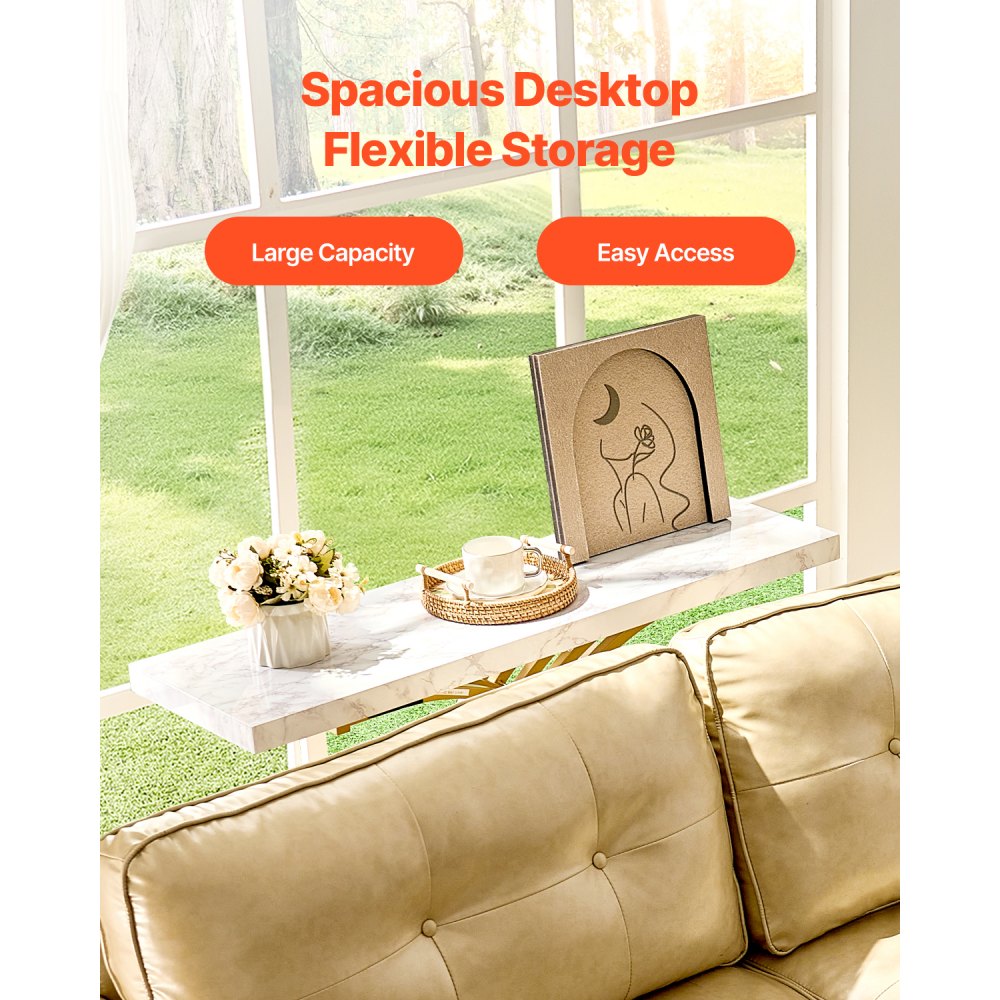 YJXXGZ-003 - 39.4" Gold Console Table for Narrow Spaces