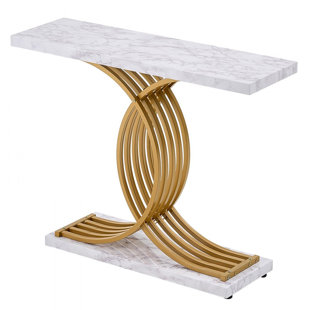 YJXXGZ-003 - 39.4" Gold Console Table for Narrow Spaces