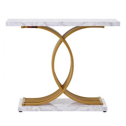 YJXXGZ-003 - 39.4" Gold Console Table for Narrow Spaces