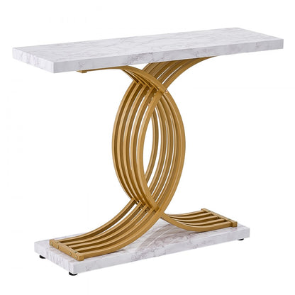 YJXXGZ-003 - 39.4" Gold Console Table for Narrow Spaces