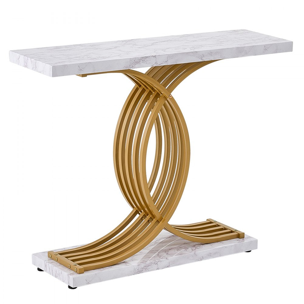 YJXXGZ-003 - 39.4" Gold Console Table for Narrow Spaces