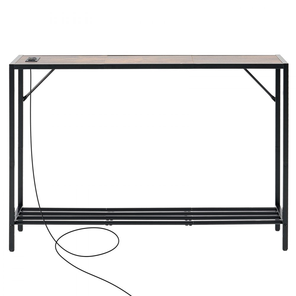 YJXXGZ-007 - 41.7" Narrow Console Table with Charging Station and Adjustable Feet