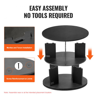 OY-XZXJ-03 - 5-Tier 360° Rotating Shoe Rack, Holds 35 lbs per Shelf