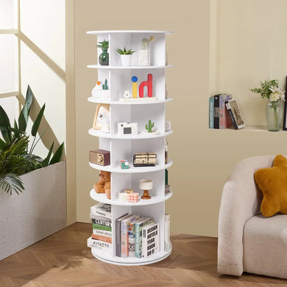 OY-XZXJ-02 - 6-Tier Rotating Shoe Rack with 360° Access and Sturdy Shelves