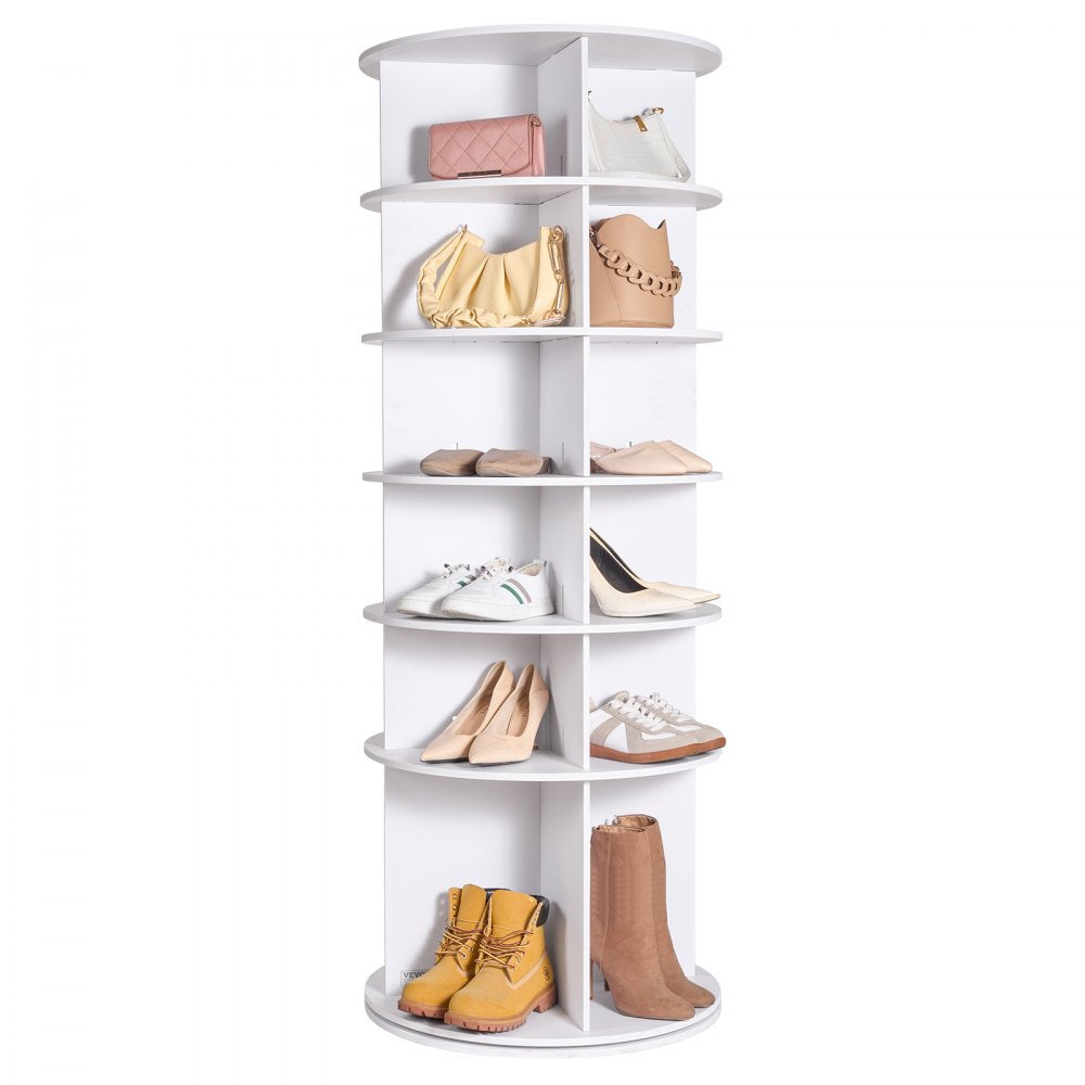 OY-XZXJ-02 - 6-Tier Rotating Shoe Rack with 360° Access and Sturdy Shelves