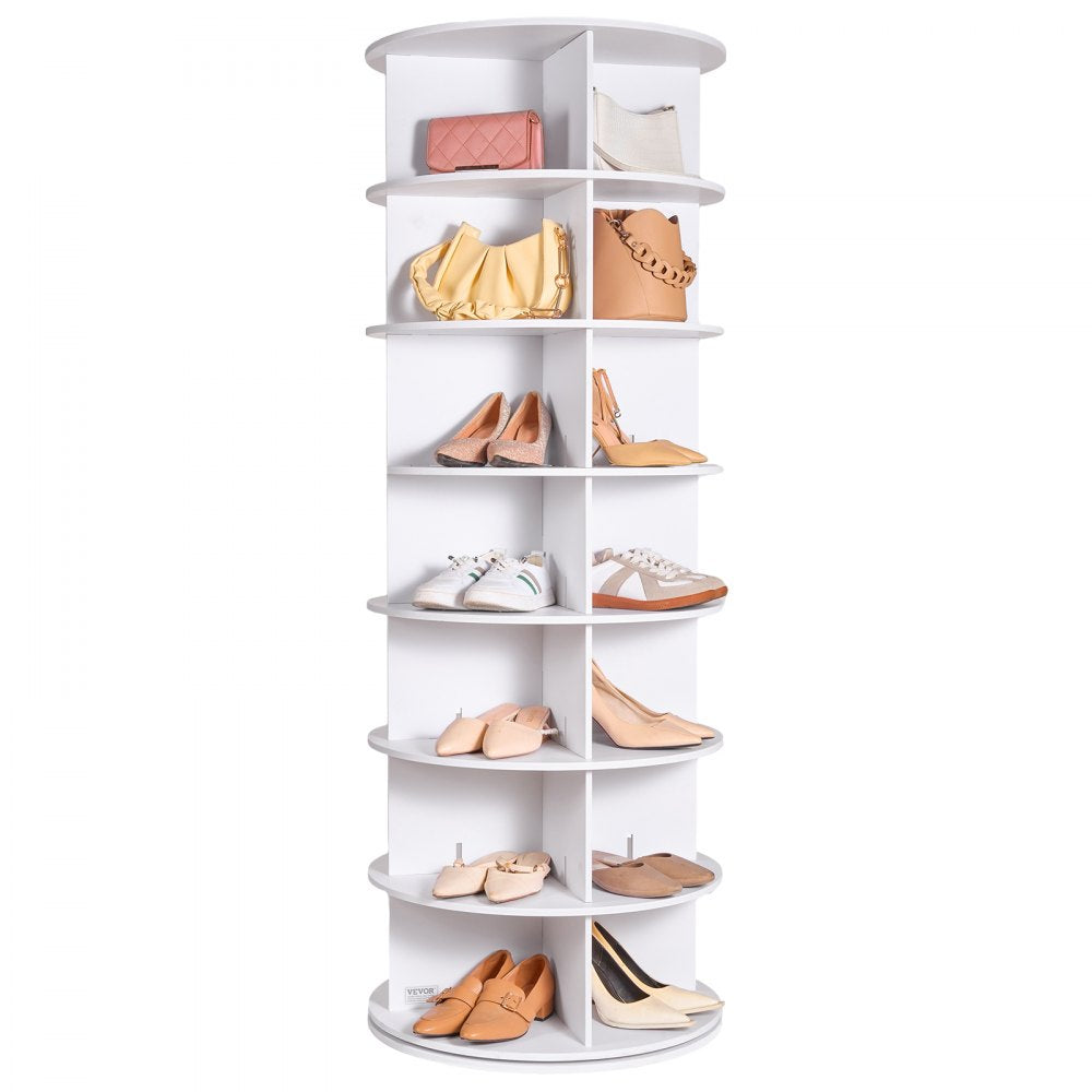 OY-XZXJ-01 - 7-Tier Rotating Shoe Rack, 8.3in Height & 360° Access