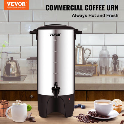 KLY-7.4K - 50 Cup Stainless Steel Coffee Urn for Events