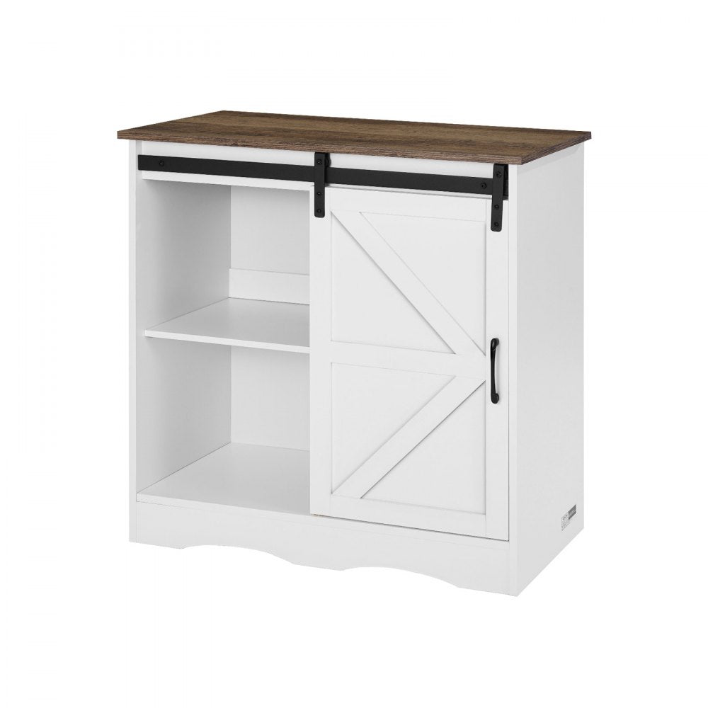 SR245331 - Vintage Multi-Tier Coffee Bar Cabinet with Adjustable Shelves