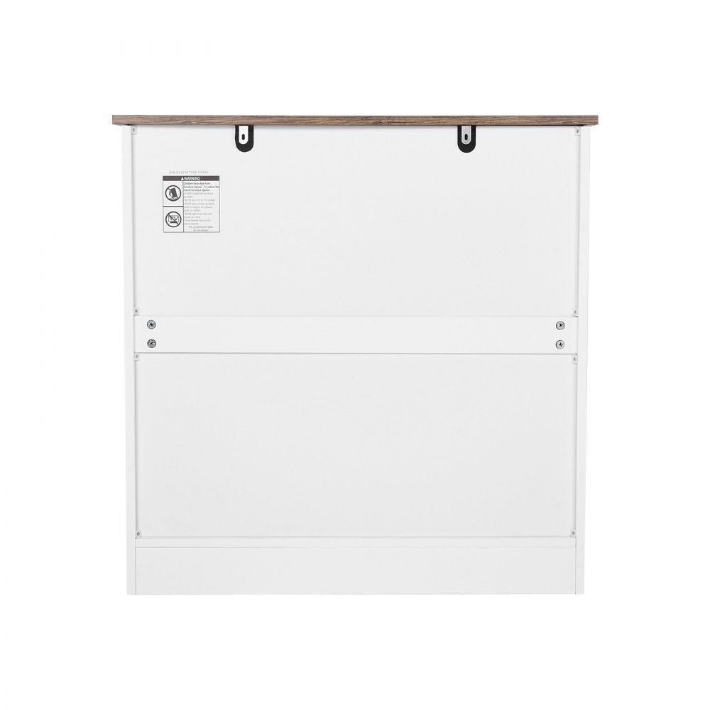 SR245331 - Vintage Multi-Tier Coffee Bar Cabinet with Adjustable Shelves