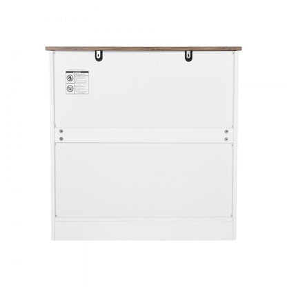 SR245331 - Vintage Multi-Tier Coffee Bar Cabinet with Adjustable Shelves