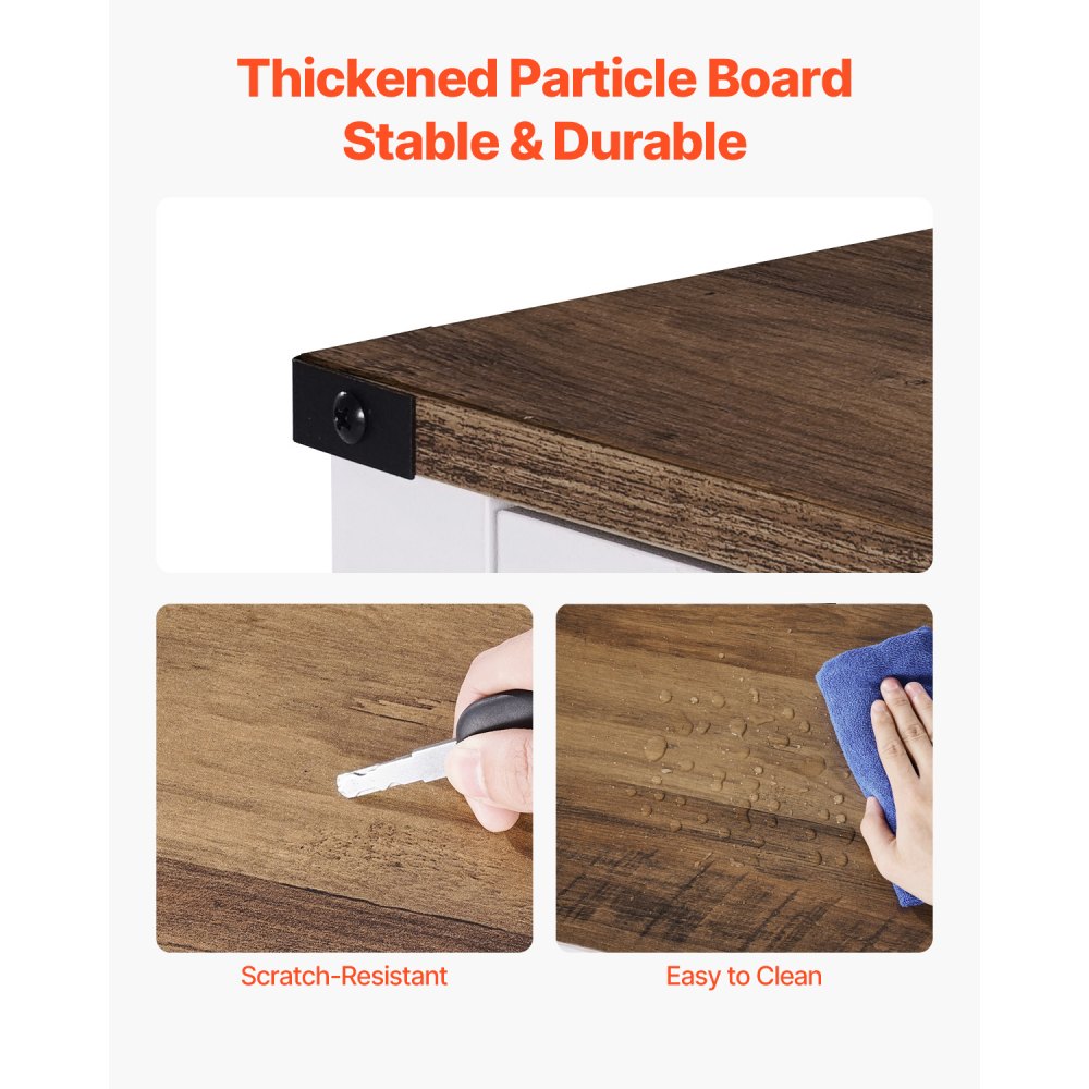 SR241143 - Rustic 31.5" Coffee Bar Cabinet with Open Shelves