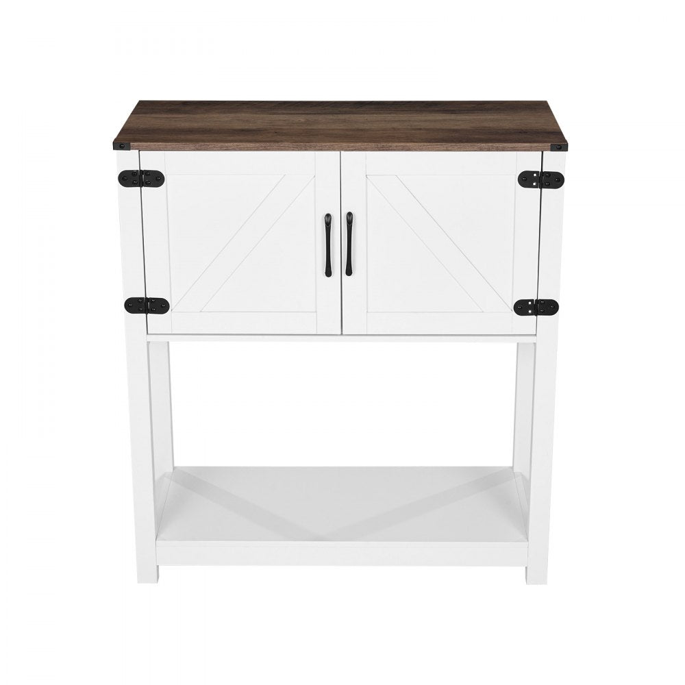 SR241143 - Rustic 31.5" Coffee Bar Cabinet with Open Shelves