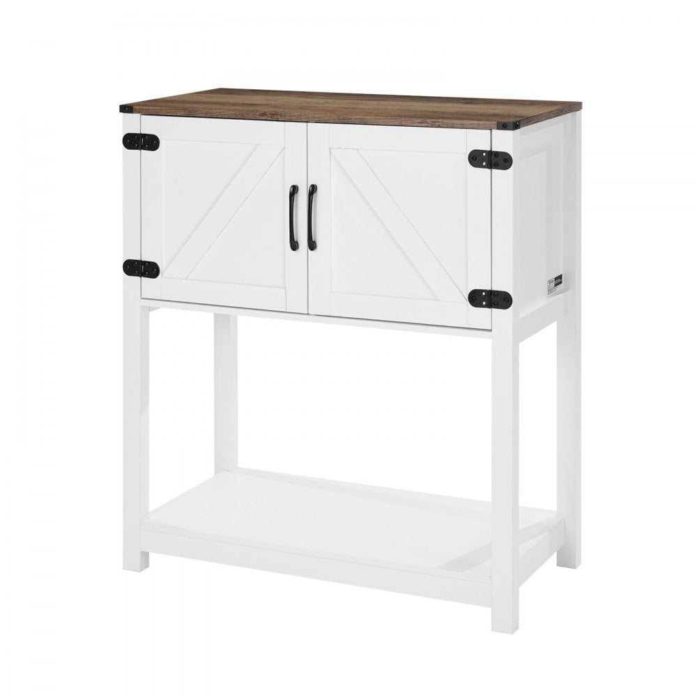 SR241143 - Rustic 31.5" Coffee Bar Cabinet with Open Shelves