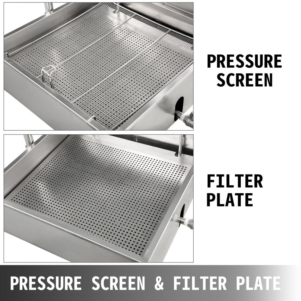 010967075841 - 9L Stainless Steel Mini Donut Fryer with 3 Molds