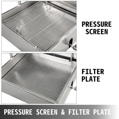 010967075841 - 9L Stainless Steel Mini Donut Fryer with 3 Molds